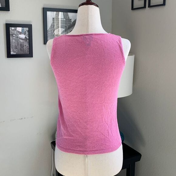 Eileen Fisher v neck sleeveless top size small - Picture 3 of 8